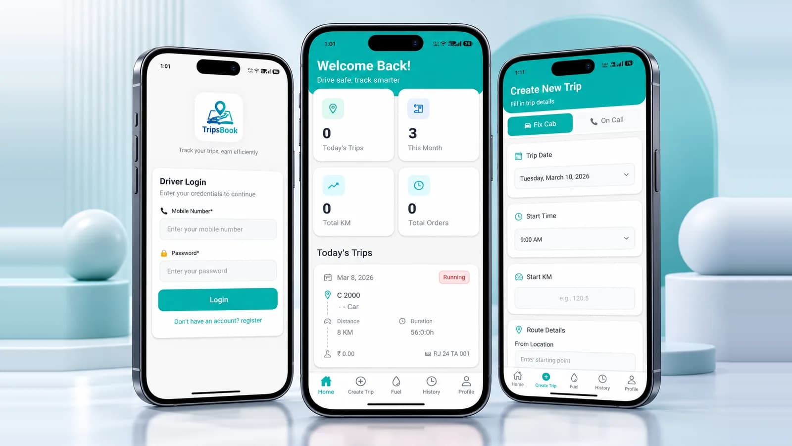 TripsBook – Fleet, Driver Trip & Fuel Management Mobile App