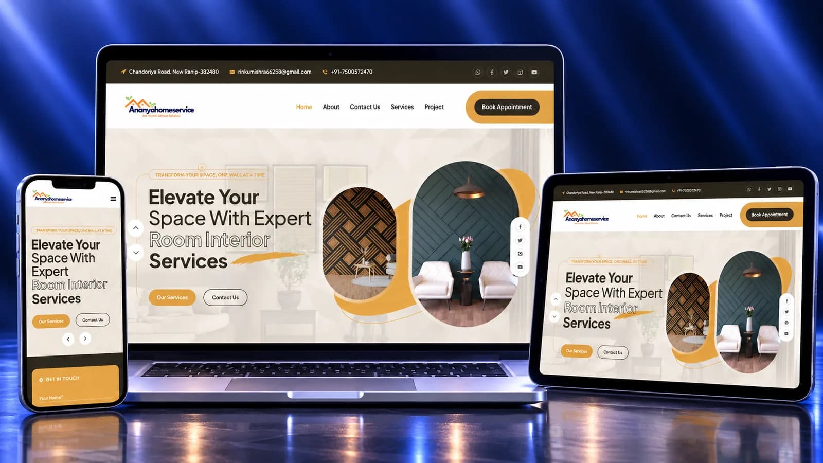 Anaya Home Service – Interior Design & Home Finishing Website